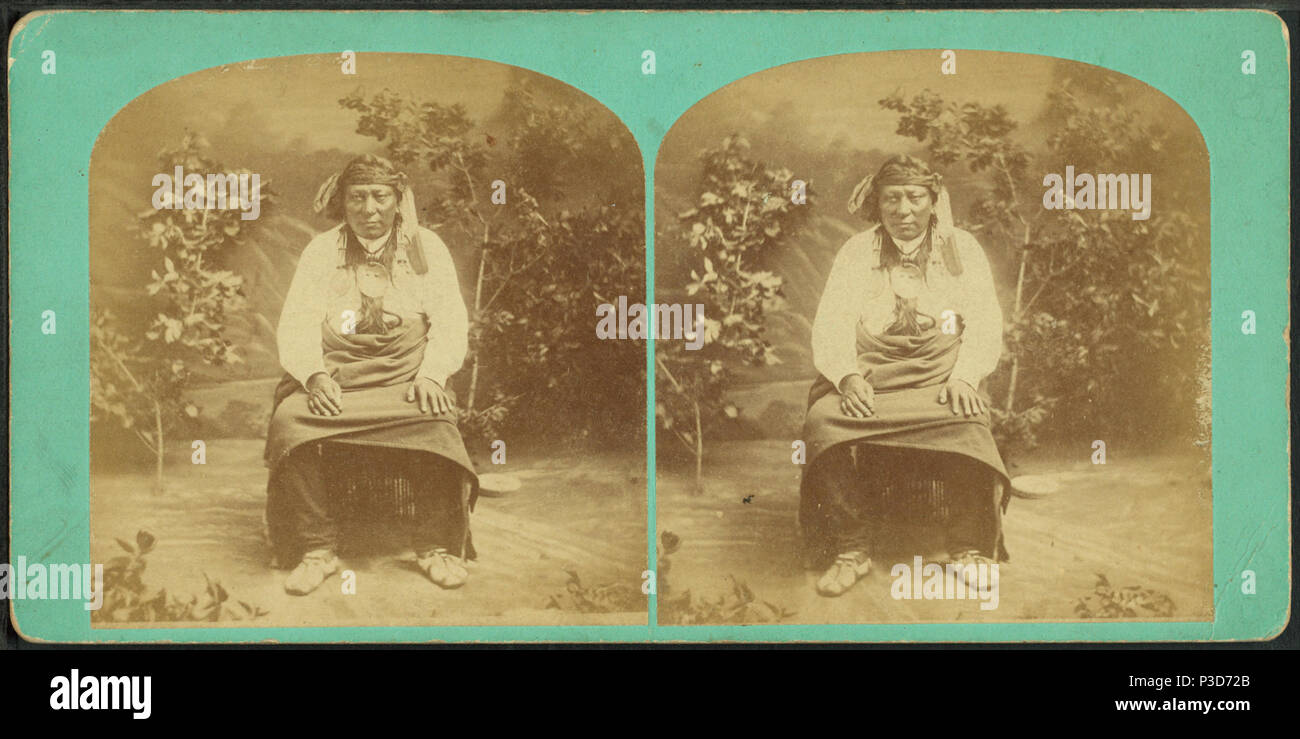 . Le chien rouge Chef Sioux. Couverture : 1865 ?-1902. Mentions légales Source : 1865 ?-1902.. Article publié le 8-11-2006 numérique ; mis à jour le 5-18-2009. 252 le chien rouge, le chef sioux de Robert N. Dennis collection de vues stéréoscopiques Banque D'Images