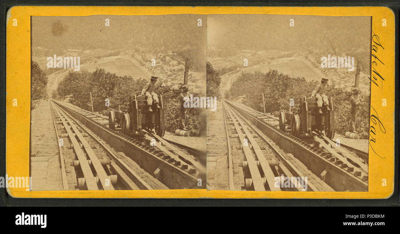 261 voiture de sécurité. Vers le bas (Mt. Pisgah pente.), par J. Brown Banque D'Images