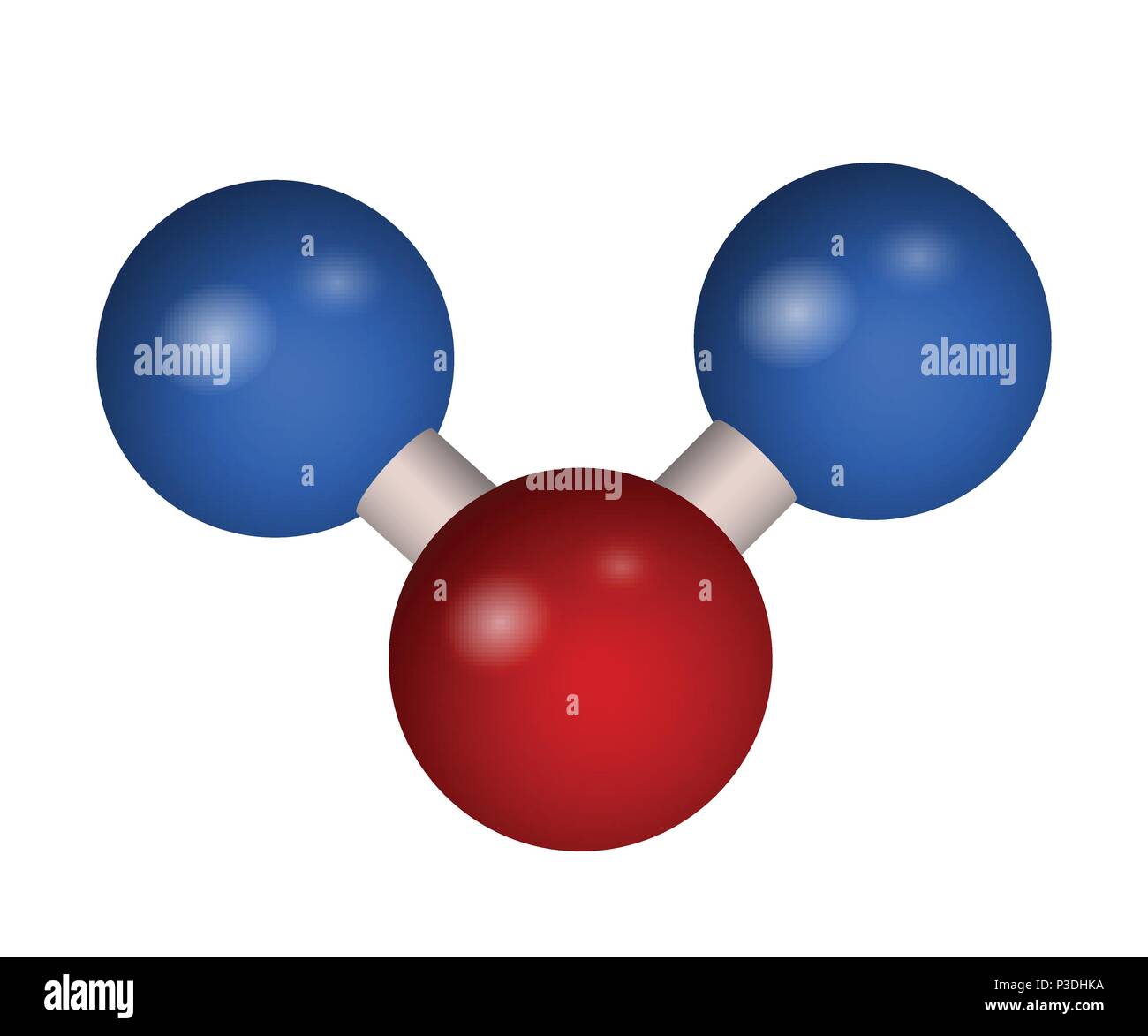 La molécule 3D de dioxyde de Illustration de Vecteur