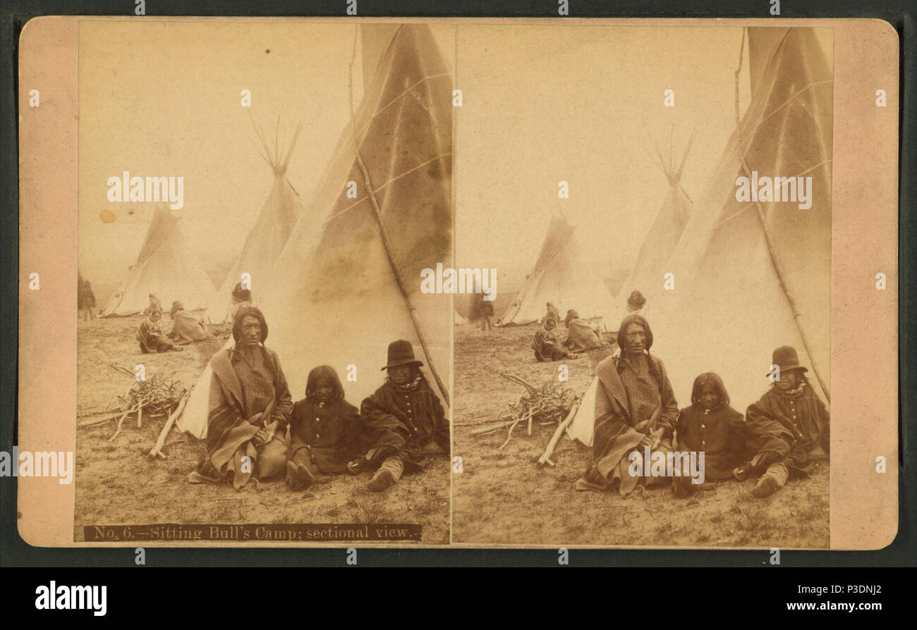 273 Camp de Sitting Bull - Vue en coupe, par contre, O. R. (William R.) Banque D'Images