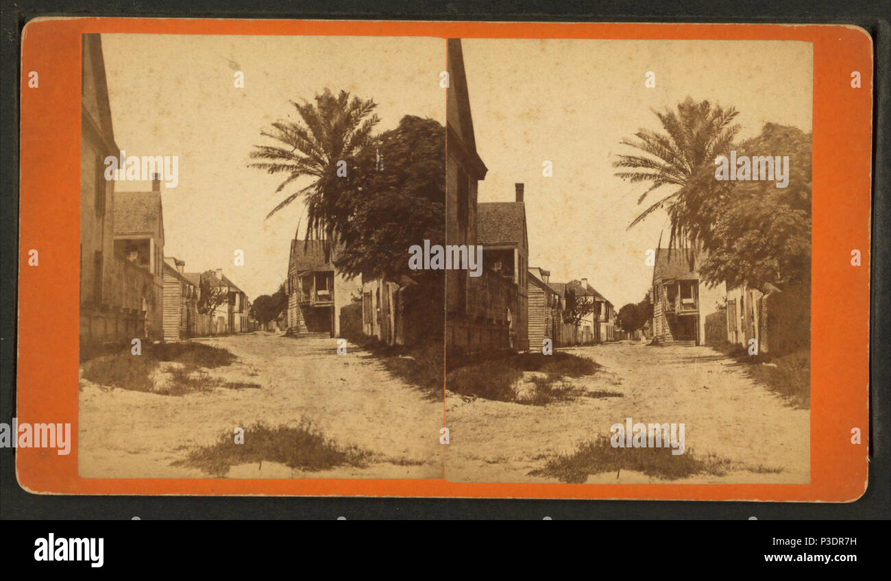 279, rue Saint-François, près de la caserne, à partir de Robert N. Dennis collection de vues stéréoscopiques Banque D'Images