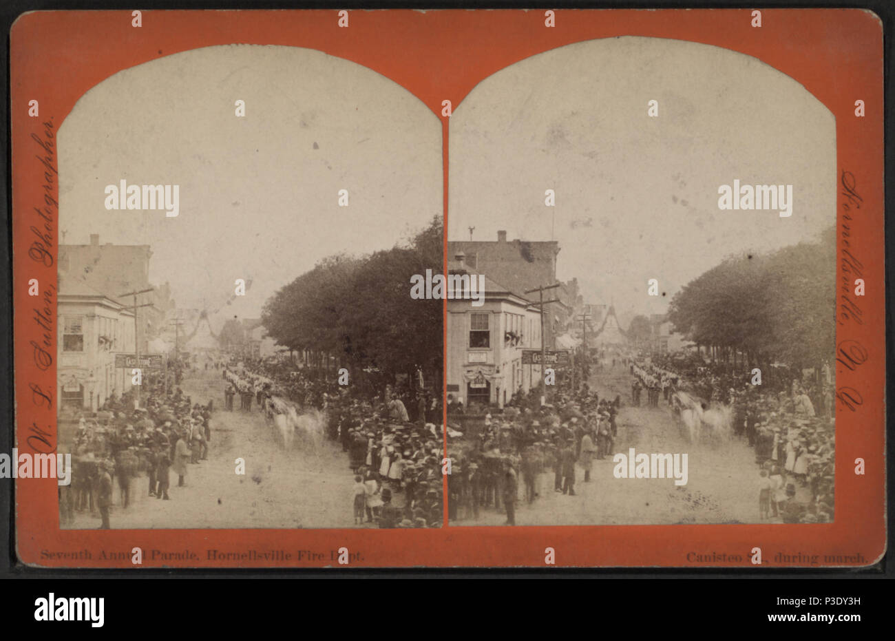 268 Septième défilé annuel, Hornellsville Service d'incendie. Canisteo St., en mars, par W. L. Sutton Banque D'Images