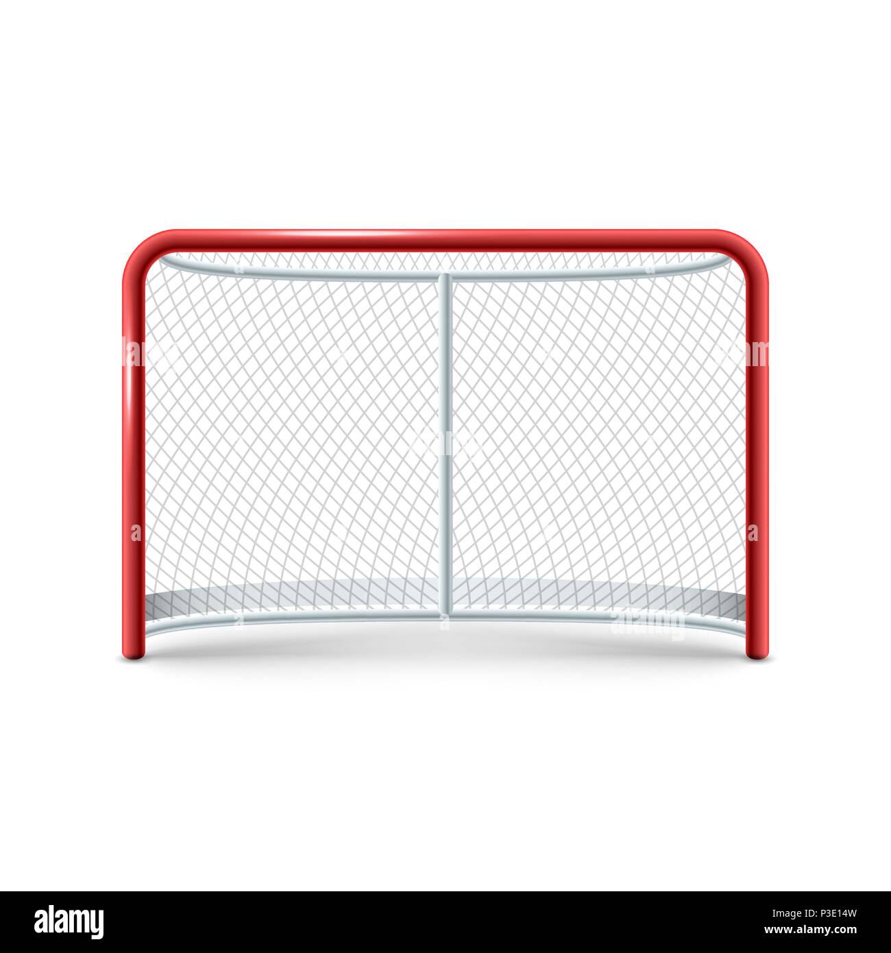 Icône gates hockey réaliste sur le fond blanc. Illustration de Vecteur