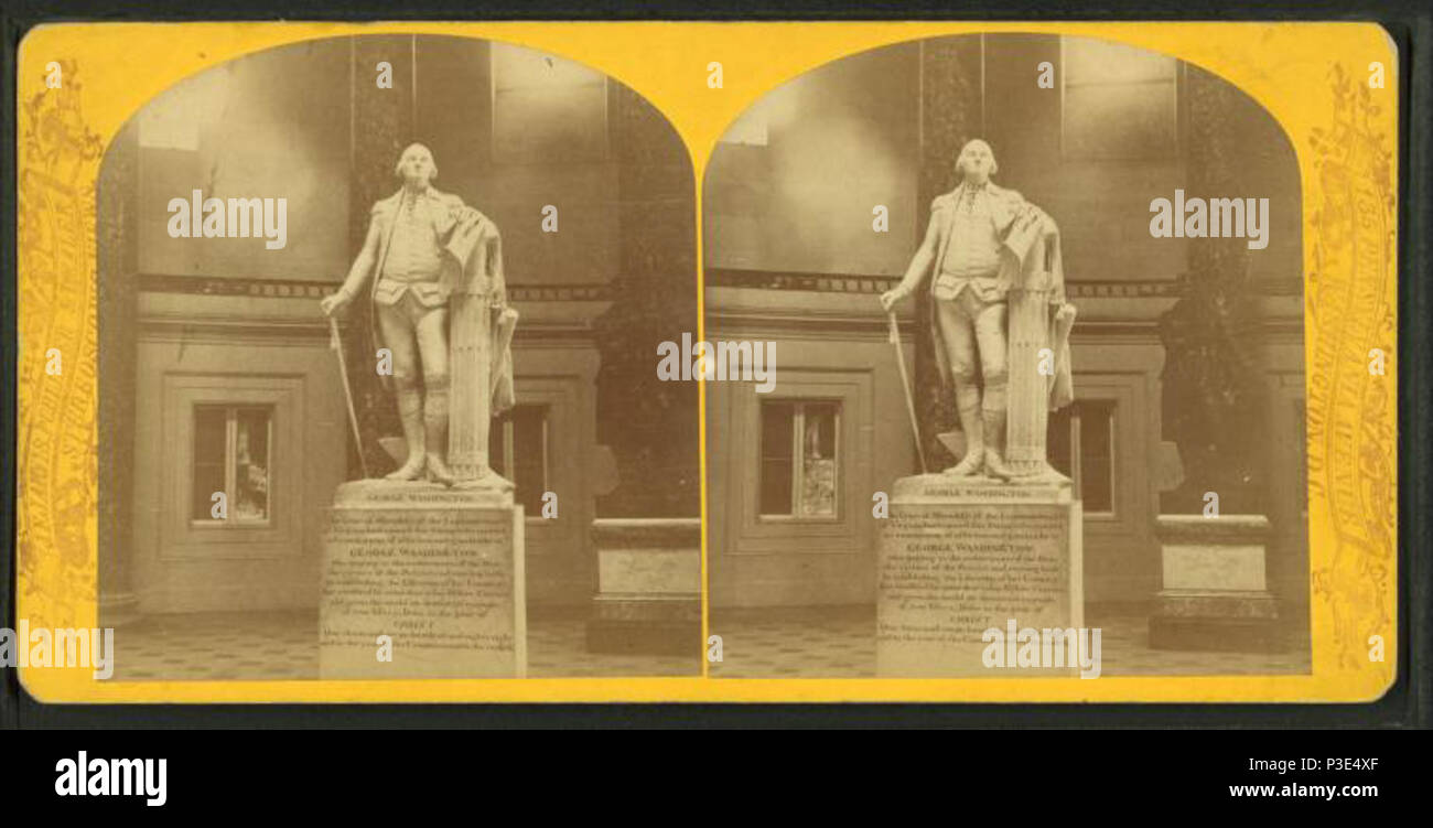 . Dans la statuaire Capitole. [Le général Washington.] . Couverture : 1870 ?-1895 ?. Mentions légales Source : Washington, D.C. : John F. Jarvis, 1870 ?-1895 ?. Point numérique publié le 1-25-2006 ; mise à jour 2-13-2009. 284 dans la statuaire Capitole. (Le général Washington.), par Jarvis, J. F. (John F.), b. 1850 Banque D'Images