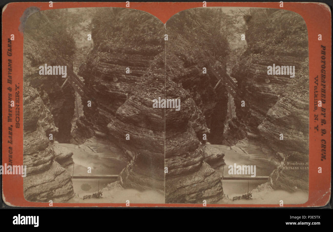 287 vues stéréoscopiques de Watkins Glen, New York, par Crum, R. D., fl. 1870-1879 Banque D'Images