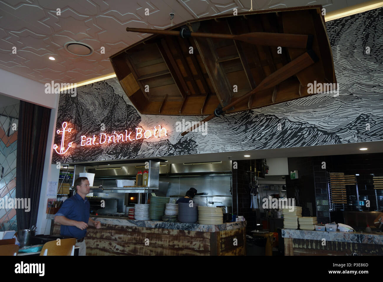 Boat House Restaurant, Cairns, Queensland, Australie. Aucune communication ou MR Banque D'Images