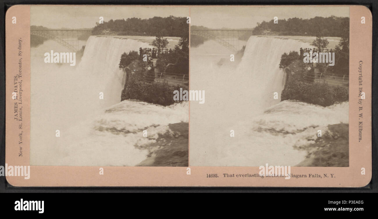 . Que l'hymne éternel, Niagara Falls, NY [Vue sur les chutes.] . Couverture : 1870 ?-1902. Mentions légales Source : Littleton, N.H.  ; Kilburn Frères, 1870 ?-1902.. Article publié le 8-11-2006 numérique ; mis à jour le 2-11-2009. 299 que l'hymne éternel, Niagara Falls, NY (vue sur les chutes.), de Robert N. Dennis collection de vues stéréoscopiques Banque D'Images