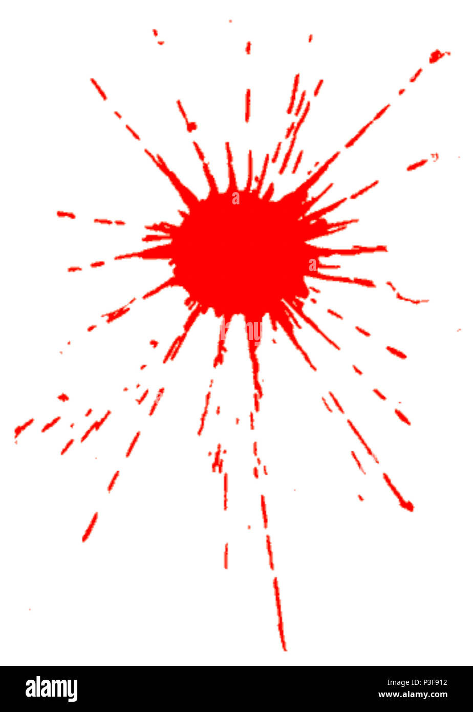 Avec 4 gouttes de sang splatter illustration 1 Banque D'Images
