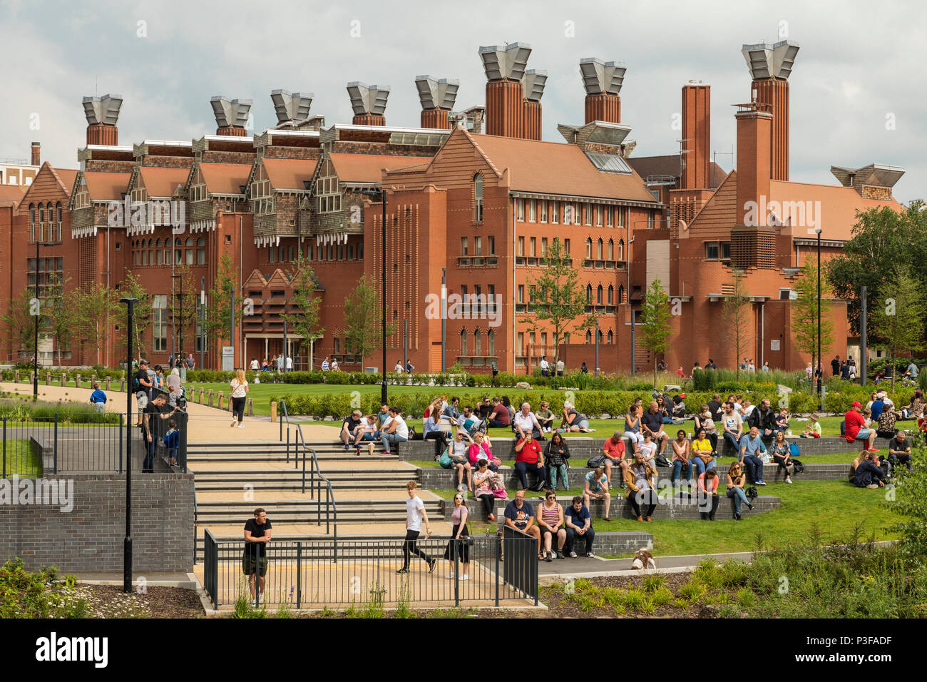 Une image de l'impressionnant bâtiment de la Reine qui est une partie de l'Université De Montfort de Leicester. Banque D'Images