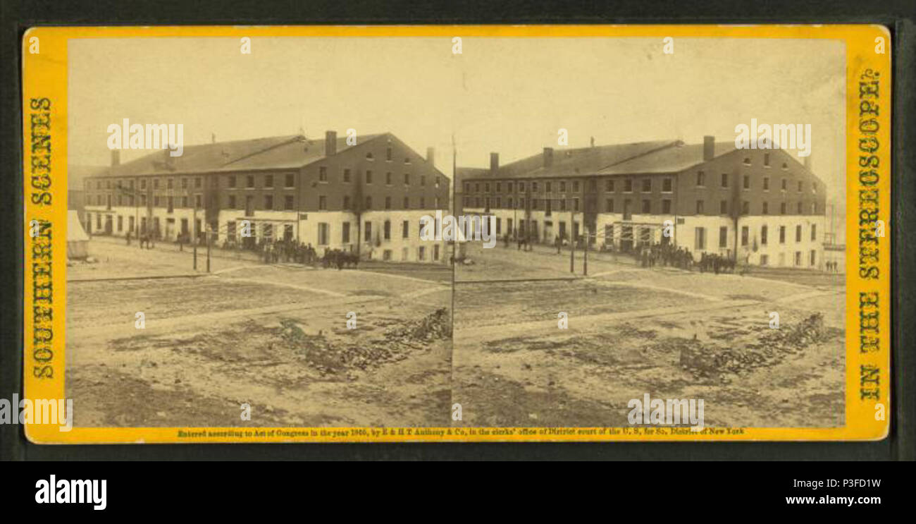 . L'Libby Prison. Titre alternatif : le sud de scènes dans le stéréoscope. Couverture : 1861-1865. Article publié le 8-11-2006 numérique ; mis à jour le 6-25-2010. 313 La prison de Libby, par Gardner, Alexander, 1821-1882 Banque D'Images