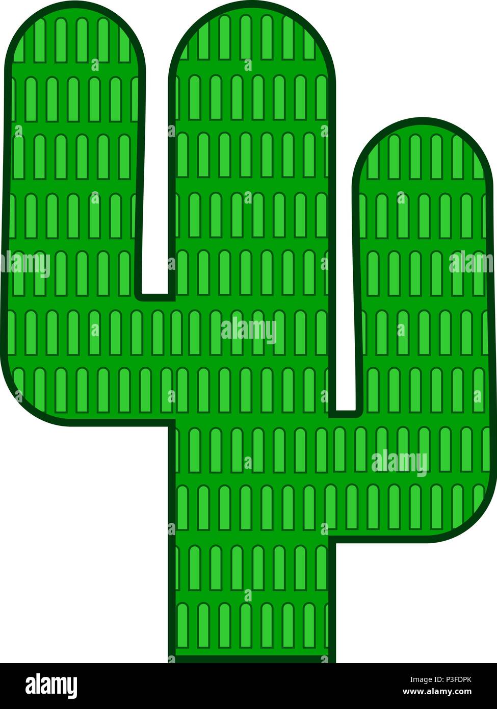 Cactus candélabres simples Illustration de Vecteur