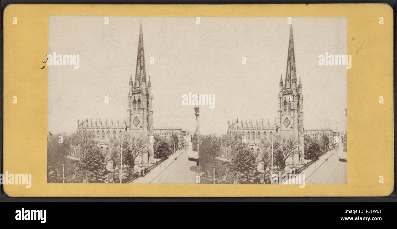 . L'Eglise de la Trinité. Titre alternatif : des bâtiments publics de la ville de New York et aux environs, n° 8034. Couverture : 1858-1925. Point numérique publié le 8-31-2005 ; mise à jour 2-11-2009. 332 l'Eglise de la Trinité, à partir de Robert N. Dennis collection de vues stéréoscopiques 8 Banque D'Images