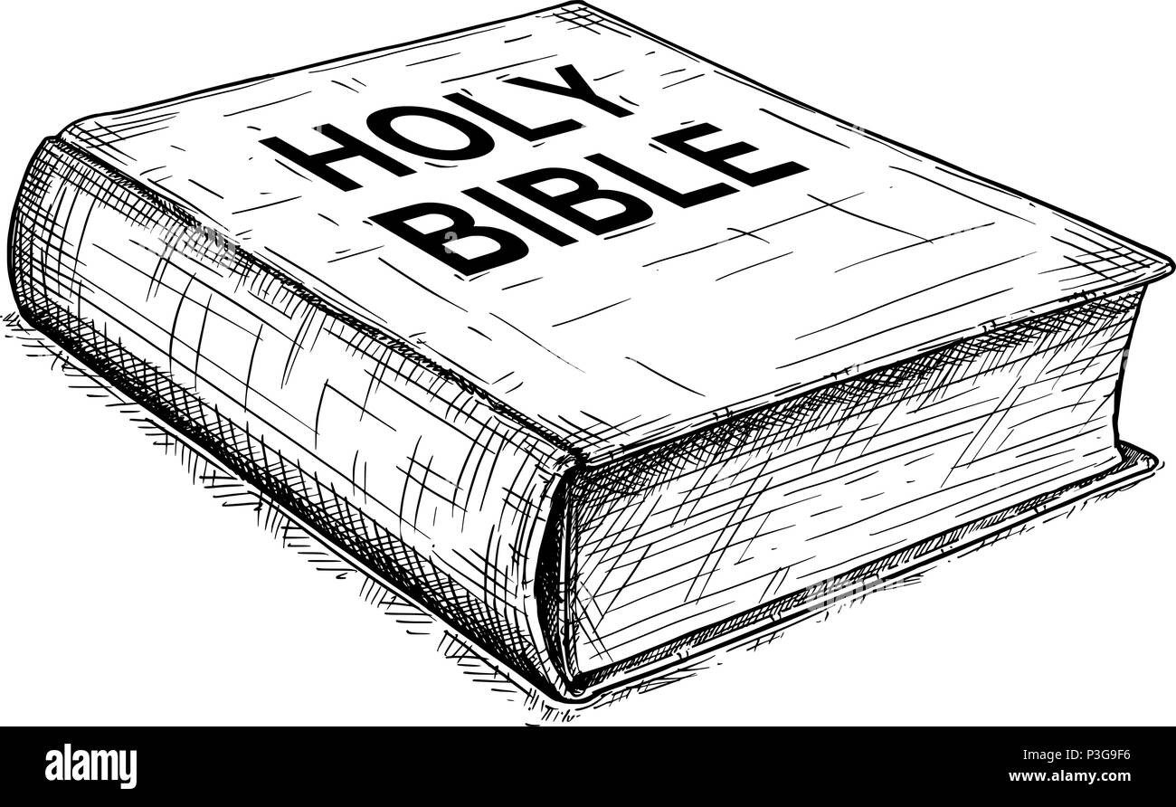 Dessin Artistique Vecteur Illustration De Livre De La Sainte Bible Image Vectorielle Stock Alamy