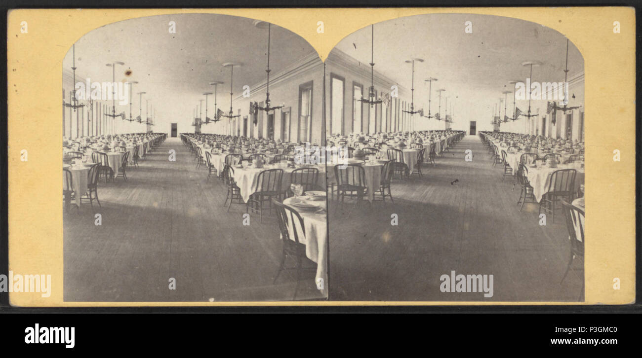 . Union Hall Salle à manger, Saratoga. Création : ca. 1863. Référence : [1860 ?-1875 ?]. Mentions légales Source : [1860 ?-1875 ?]. Article publié le 12-1-2005 numérique ; mis à jour le 2-11-2009. 338 Union Hall Salle à manger, Saratoga, à partir de Robert N. Dennis collection de vues stéréoscopiques Banque D'Images
