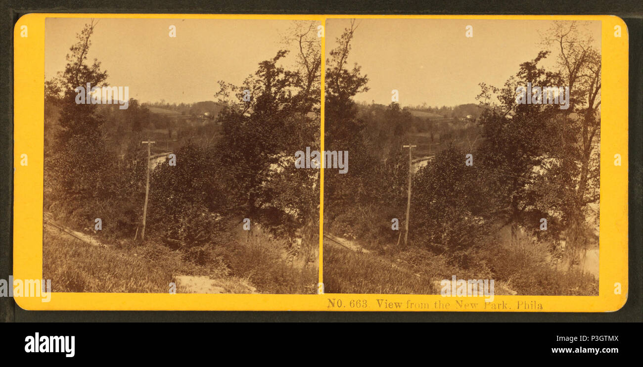 347 Vue depuis le nouveau parc, Phila, de Robert N. Dennis collection de vues stéréoscopiques Banque D'Images