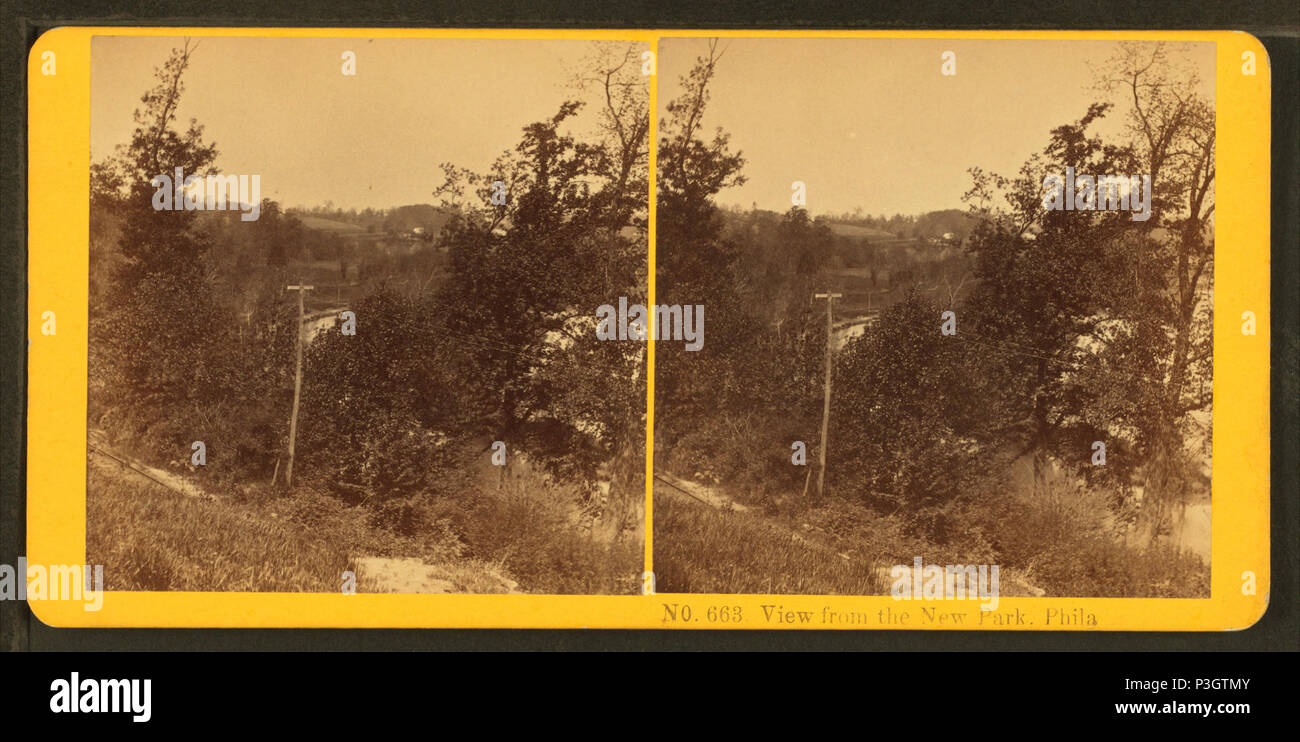 . Vue depuis le nouveau parc, Phila. Titre alternatif : n° 663. Couverture : 1860 ?-1910 ?. Mentions légales Source : 1860 ?-1910 ?. Point numérique publié le 8-31-2005 ; mise à jour 2-13-2009. 347 Vue depuis le nouveau parc, Phila, de Robert N. Dennis collection de vues stéréoscopiques Banque D'Images