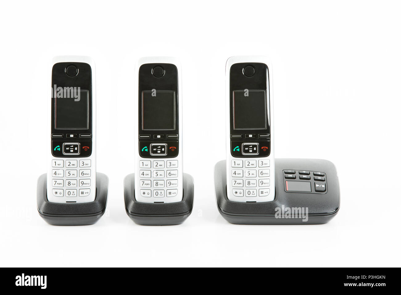 Telefonanlage, drahltlose Telefone Banque D'Images