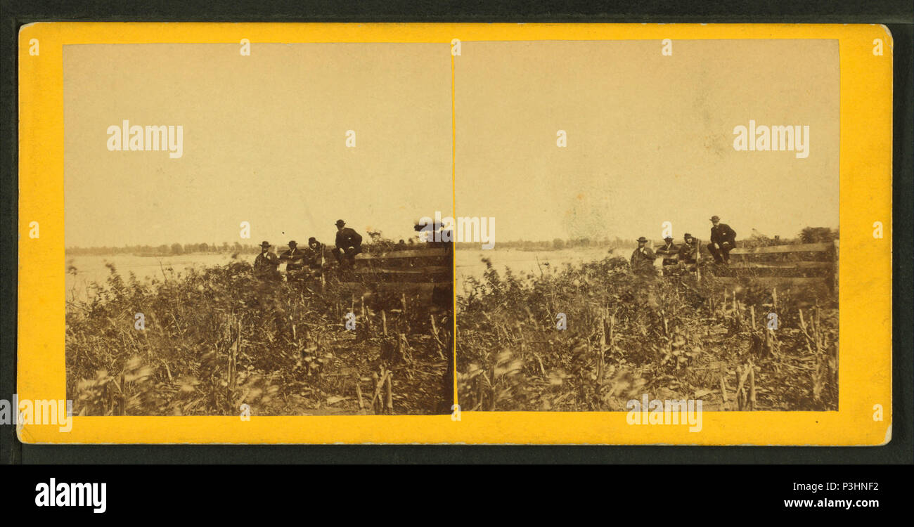 369 Vue sur la rivière Kansas, Topeka, Kansas, 351 milles à l'ouest de St Louis, MO, par Gardner, Alexander, 1821-1882 Banque D'Images