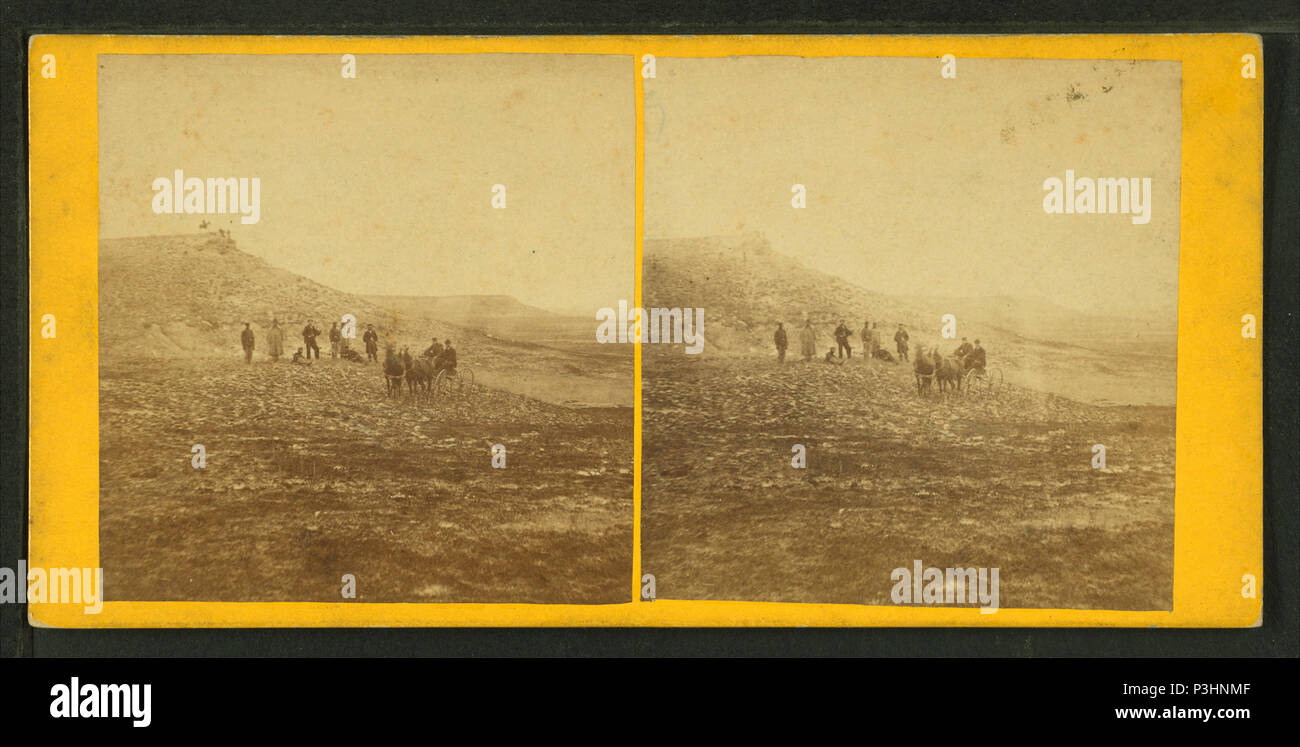 . Vue sur les plaines, Kansas, à 6 miles à l'ouest de Fort Hays, 586 milles à l'ouest de St Louis, Mo. Couverture : 1867. Article publié le 4-8-2005 numérique ; mis à jour le 7-21-2008. 369 Vue sur les plaines, Kansas, à 6 miles à l'ouest de Fort Hays, 586 milles à l'ouest de St Louis, MO, par Gardner, Alexander, 1821-1882 Banque D'Images