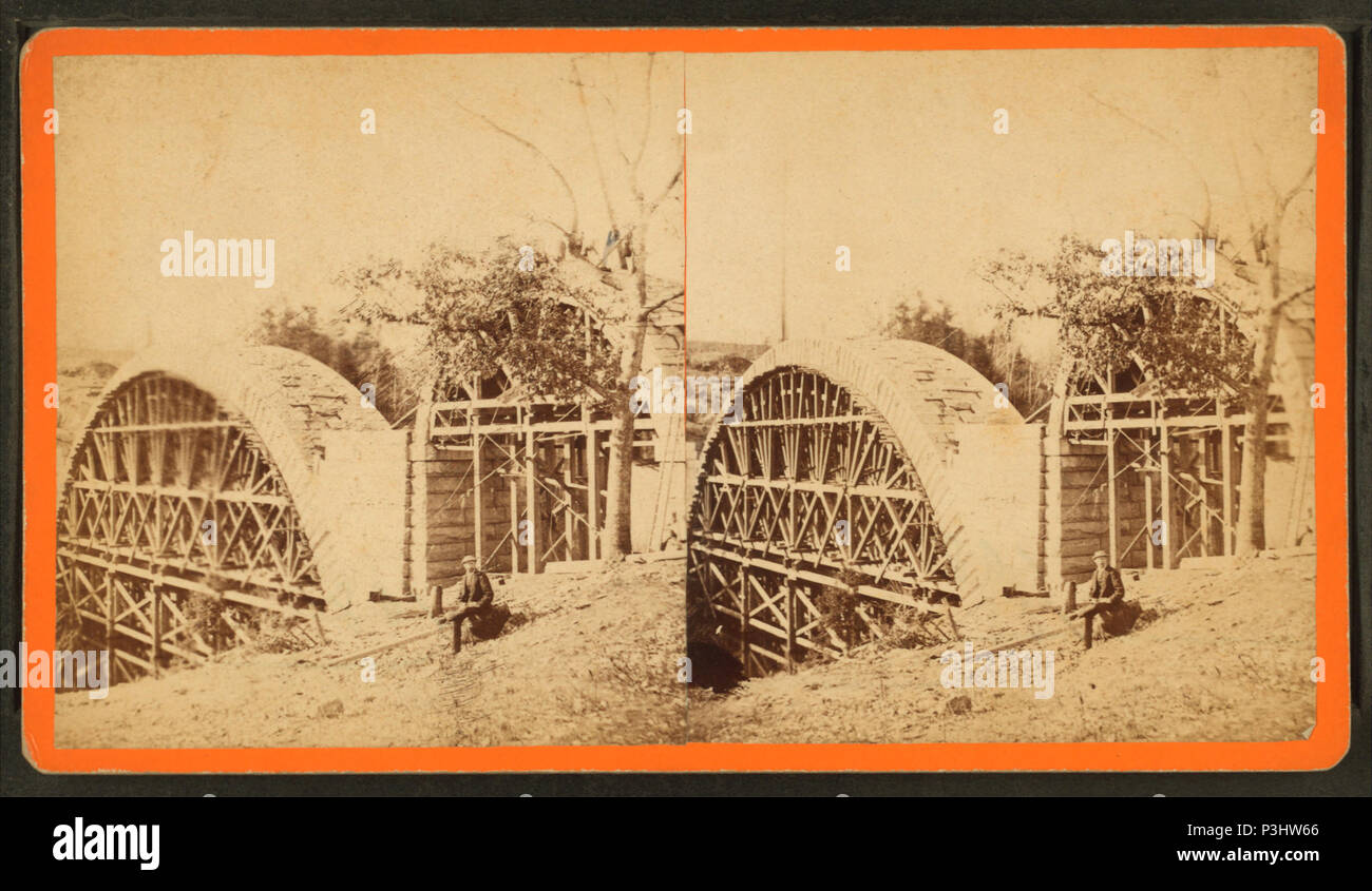 . Water Works, Newton, Massachusetts) Couverture : 1876 ?-1878 ?. Mentions légales Source : 1876 ?-1878 ?. Article 3-9-2006 numérique publié ; mise à jour 2-13-2009. 377 Water Works, Newton, de la masse, de Robert N. Dennis collection de 12 vues stéréoscopiques Banque D'Images