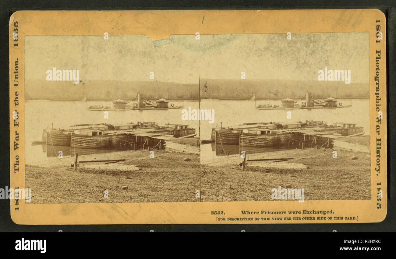 380 Où les prisonniers ont été échangées. (Aiken's Landing, point d'échange pour l'Union européenne et les prisonniers confédérés.), par Taylor &AMP ; Huntington Banque D'Images