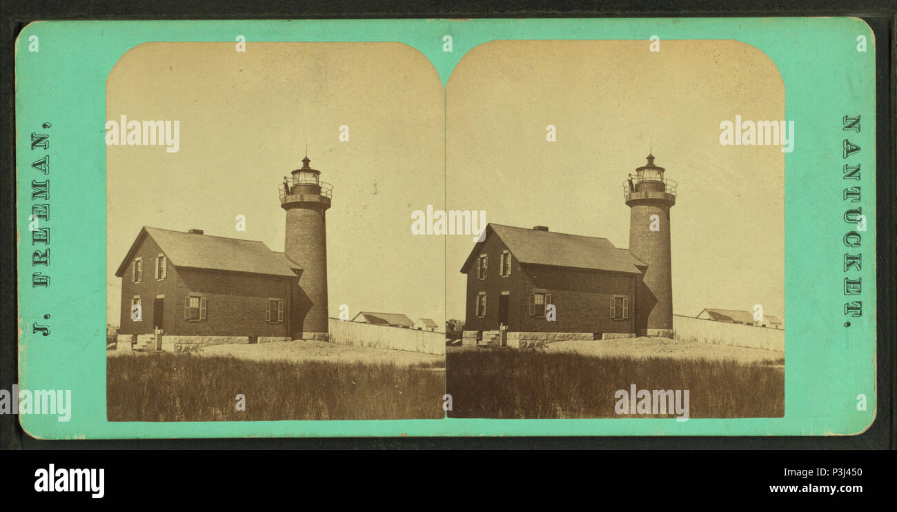 355 Vue d'un phare, par Freeman, J. (Josias) Banque D'Images