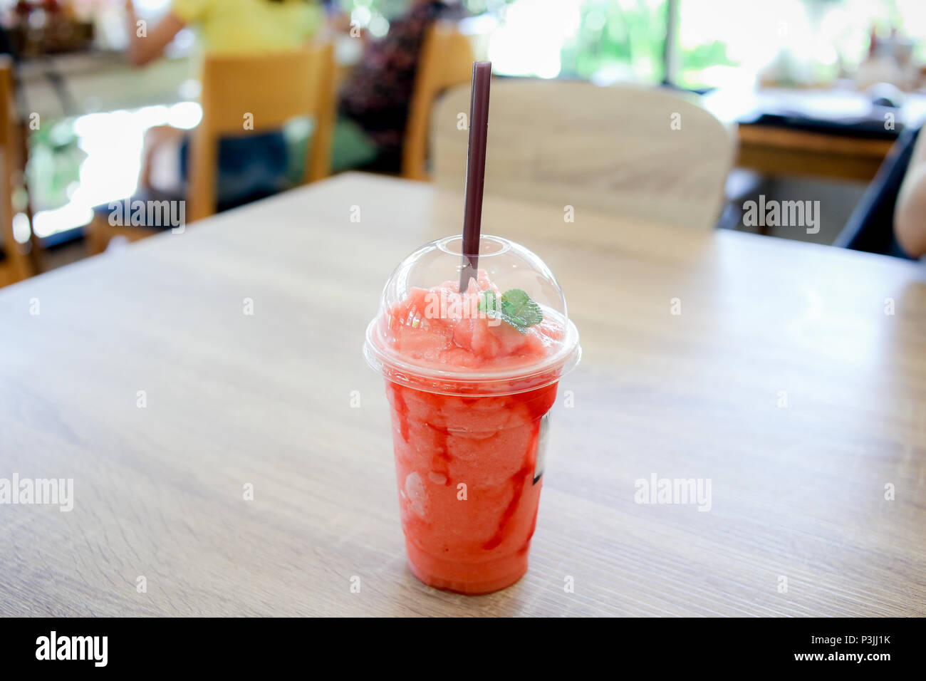 Smoothie aux fraises Banque D'Images