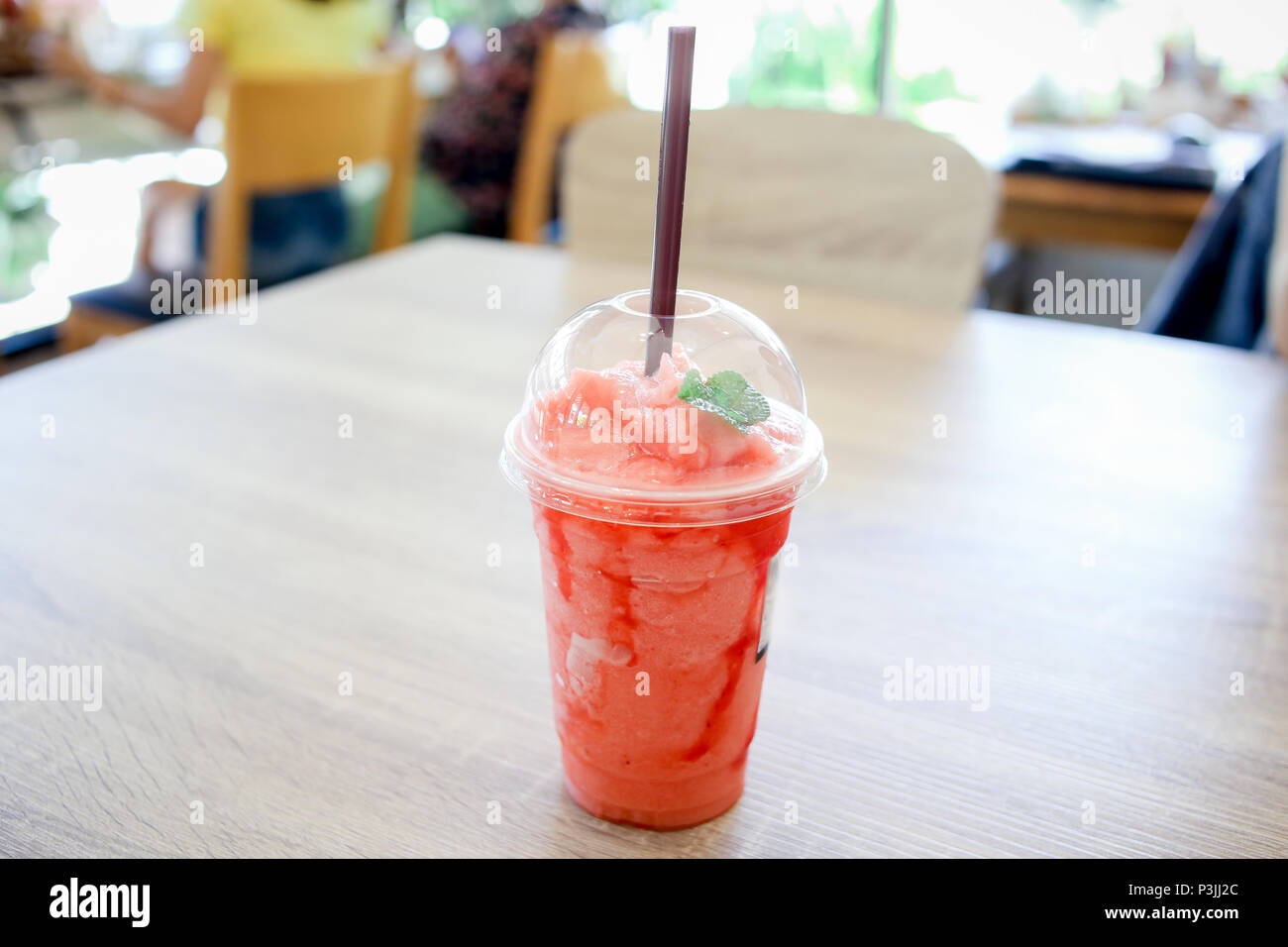 Smoothie aux fraises Banque D'Images
