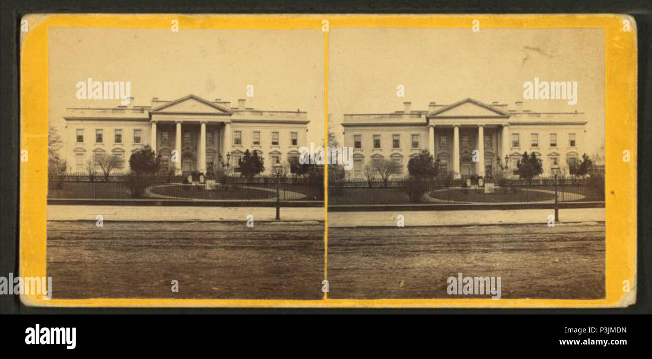 . Maison Blanche, façade nord. Création : 1865-1870. Couverture : 1865-1870. Mentions légales Source : 1865 ?-1870 ?. Point numérique publié le 1-25-2006 ; mise à jour 2-13-2009. 381 White House, North Face, par G. D. Wakely Banque D'Images . Maison Blanche, façade nord. Création : 1865-1870. Couverture : 1865-1870. Mentions légales Source : 1865 ?-1870 ?. Point numérique publié le 1-25-2006 ; mise à jour 2-13-2009. 381 White House, North Face, par G. D. Wakely Banque D'Images