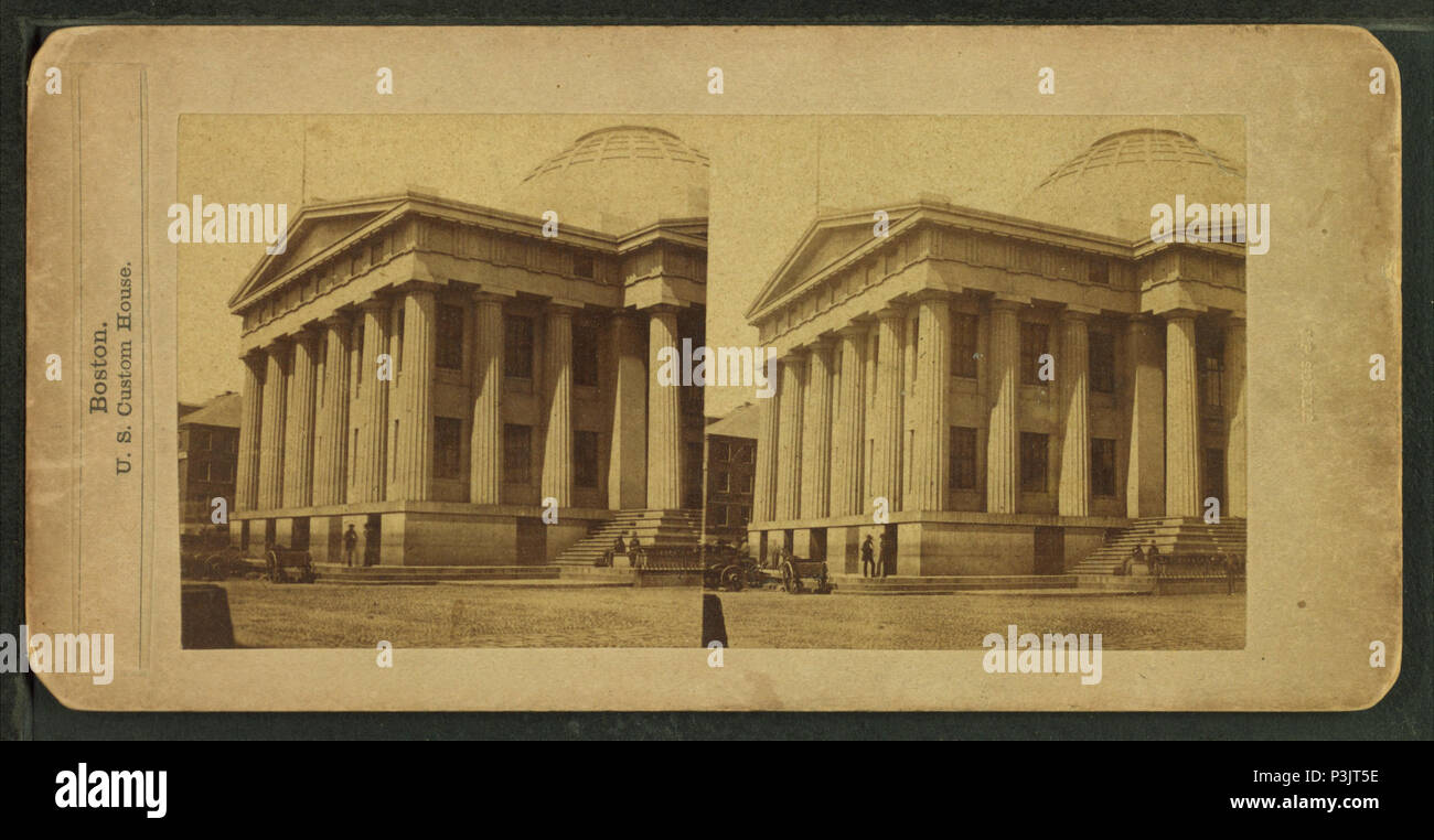 . Boston, U.S. custom house. Couverture : 1861 ?-1880 ?. Mentions légales Source : 1861 ?-1880 ?. Point numérique publié le 7-18-2005 ; mise à jour 2-13-2009. 41 Boston, U.S. custom house, à partir de Robert N. Dennis collection de vues stéréoscopiques Banque D'Images