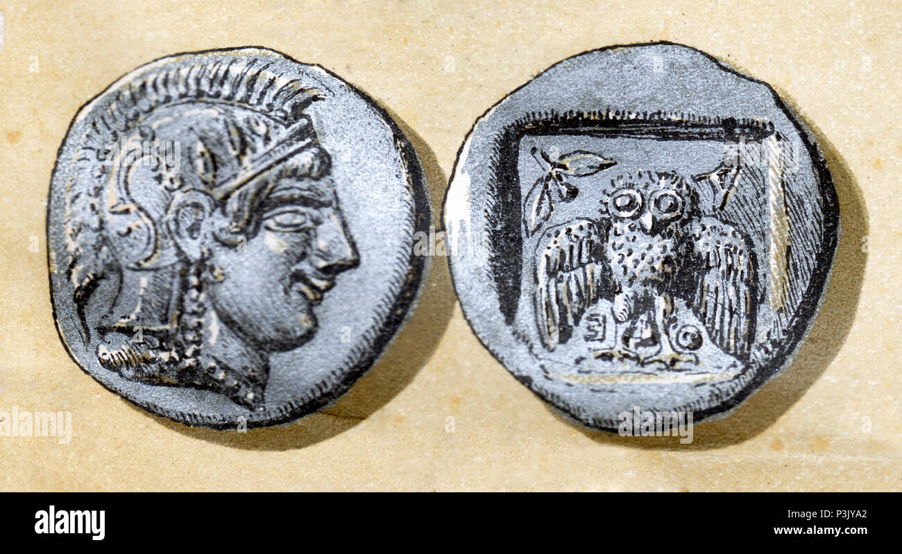 Le grec ancien Coin Banque D'Images