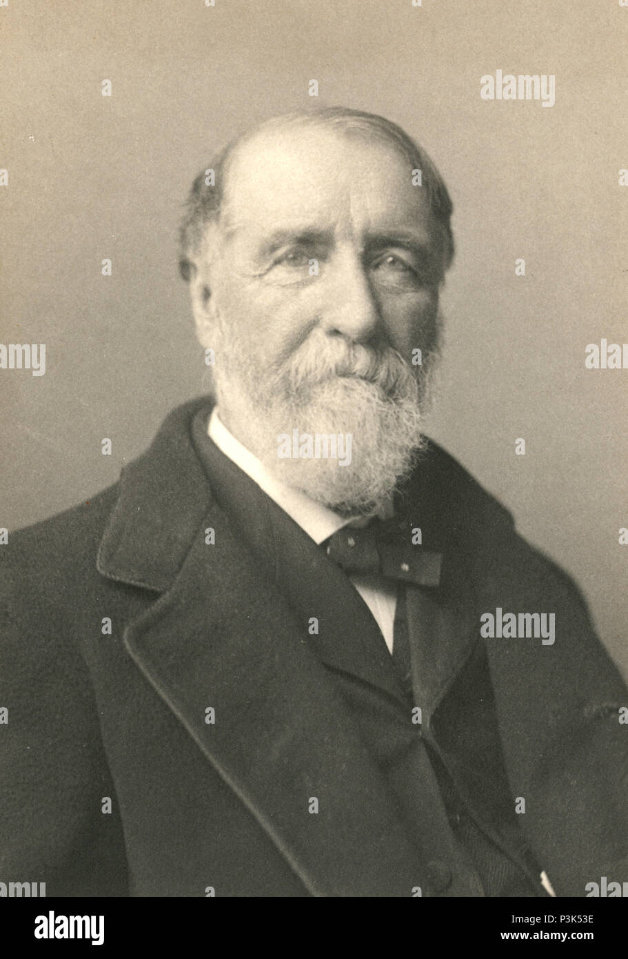 Henry Chadwick (1824 - 1908), journaliste sportif américain anglais statisticien et historien de baseball, souvent appelé le "père du Baseball' Banque D'Images