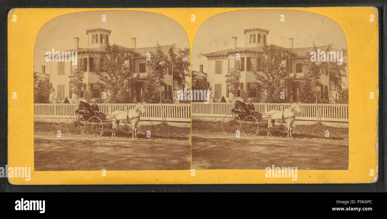 . Campbell's House, Corner Kinsley et Sts principal. Couverture : 1865 ?-1885 ?. Mentions légales Source : 1865 ?-1885 ?. Article 3-9-2006 numérique publié ; mise à jour 2-23-2010. 52 Campbell's House, Corner Kinsley et Sts principal, à partir de Robert N. Dennis collection de vues stéréoscopiques Banque D'Images