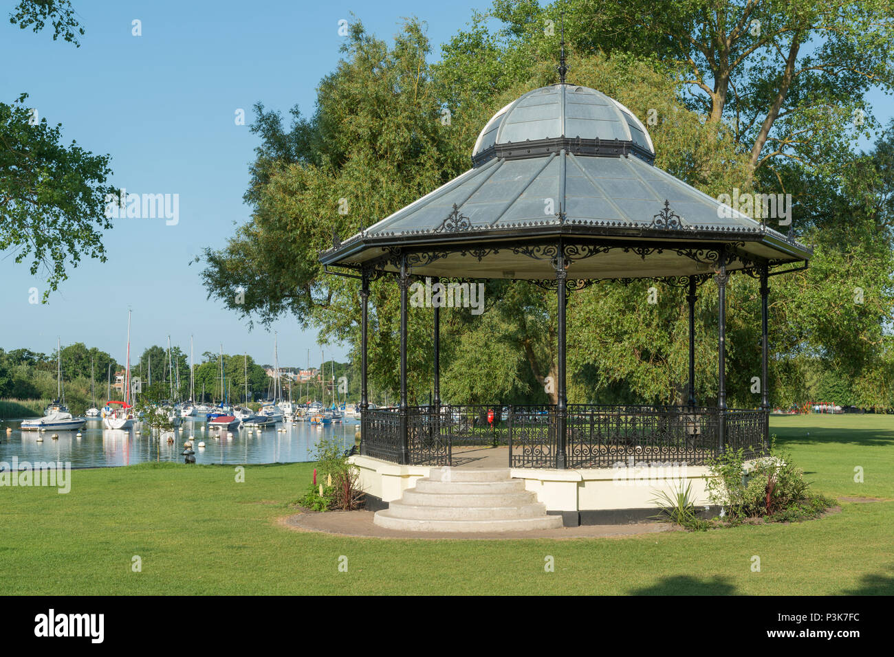 Un kiosque dans la zone Quomps de Christchurch, Dorset, UK. Banque D'Images