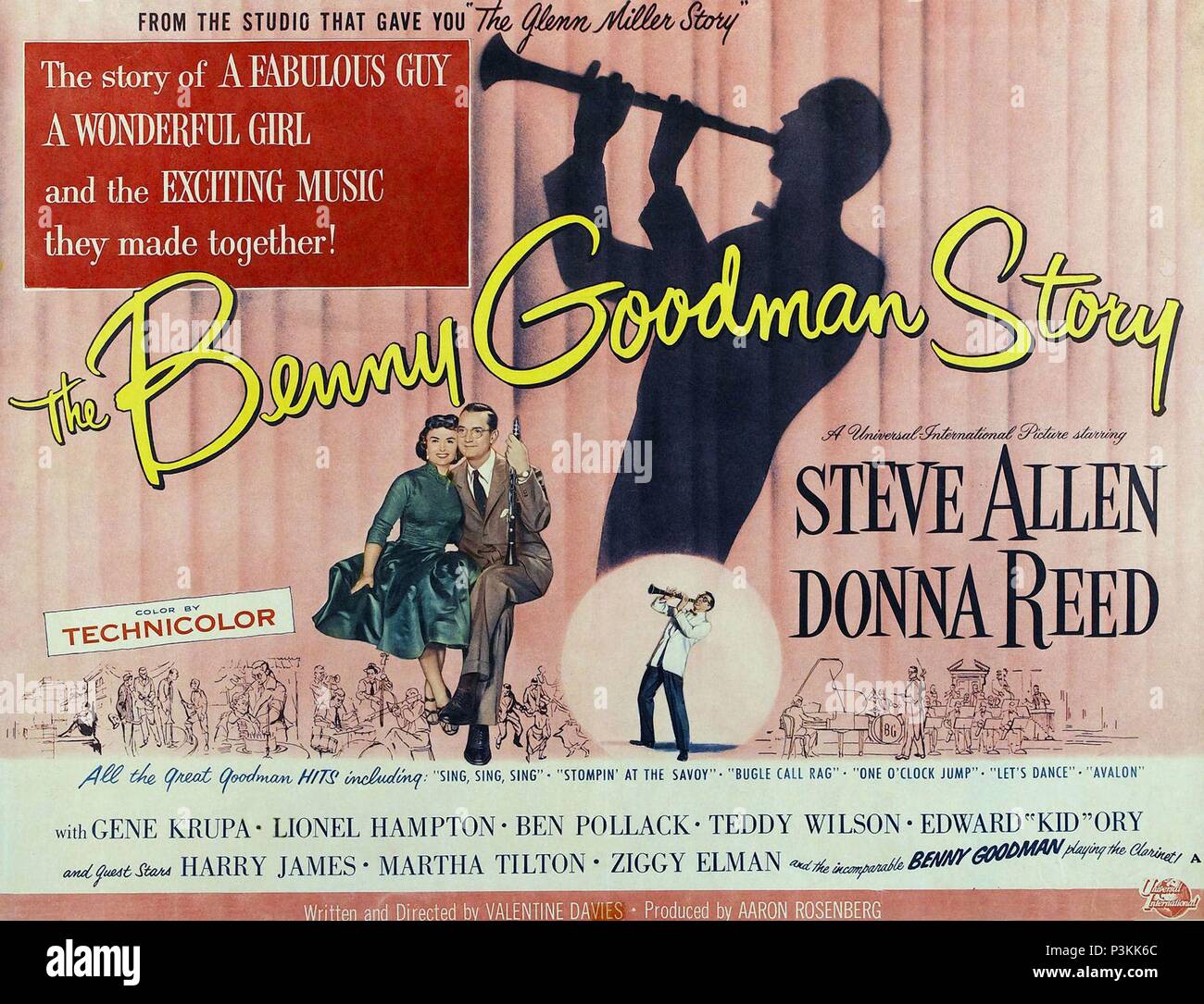 Film Original Title : L'histoire de Benny Goodman. Titre en anglais : L'histoire de Benny Goodman. Directeur de film : VALENTINE DAVIES. Année : 1955. Credit : UNIVERSAL INTERNATIONAL / Album Banque D'Images