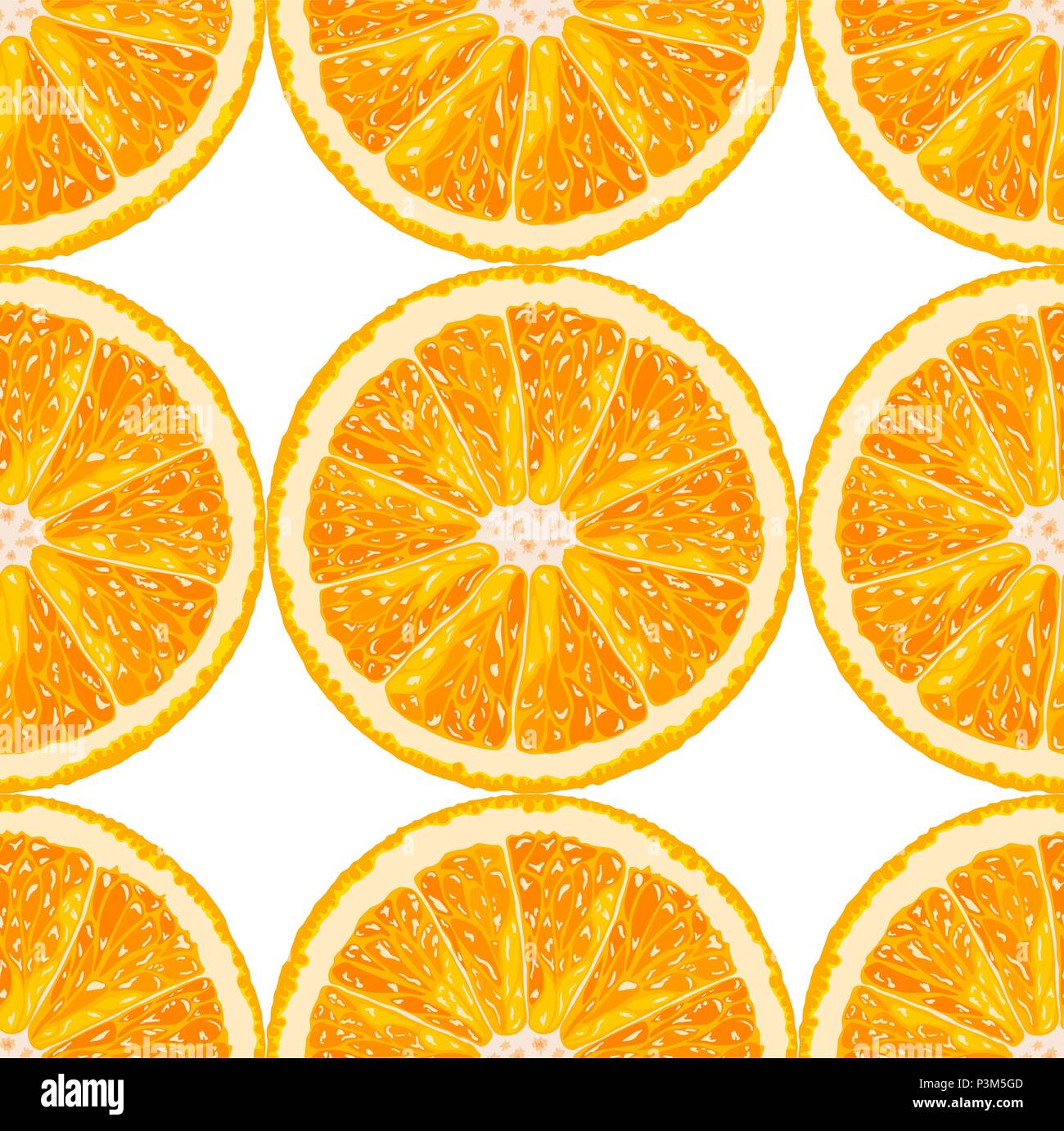 Vector pattern dans transparente des tranches d'orange. Fond d'agrumes Illustration de Vecteur