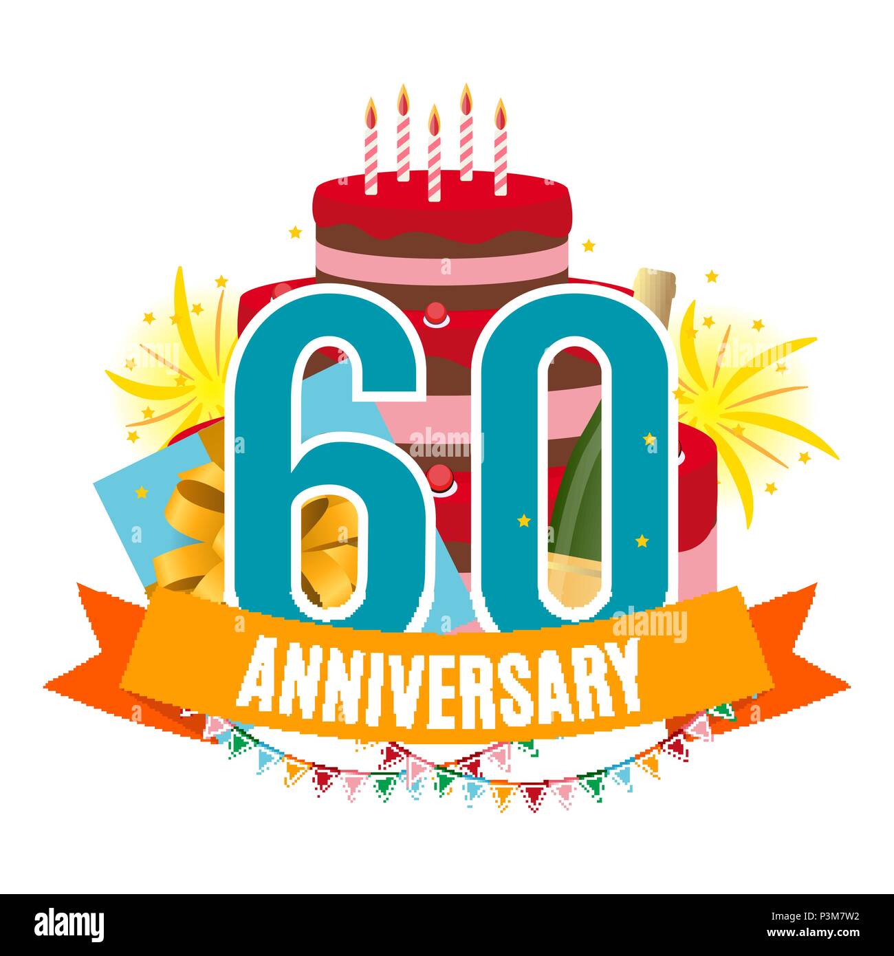 60 Ans Modele Anniversaire Felicitations Carte De Souhaits Avec Gateau Cadeau Fireworks Et Ruban Invitation Vector Illustration Eps10 Image Vectorielle Stock Alamy 60 Ans Modele Anniversaire Felicitations Carte De Souhaits Avec Gateau Cadeau Fireworks Et Ruban Invitation Vector Illustration Eps10 Image Vectorielle Stock Alamy