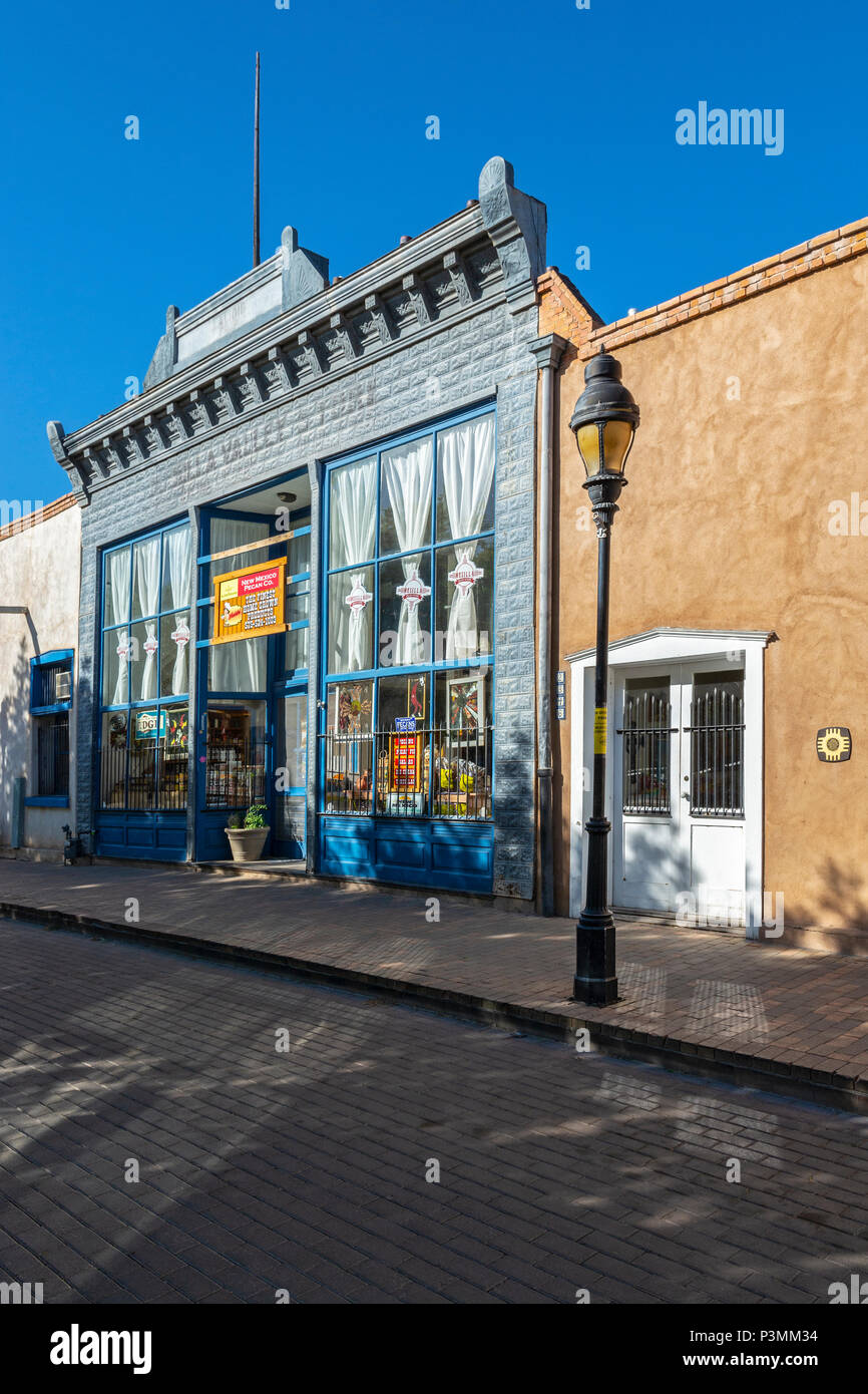 Nouveau Mexique, Mesilla, Old Mesilla Plaza, Calle Principal, magasins, restaurants Banque D'Images