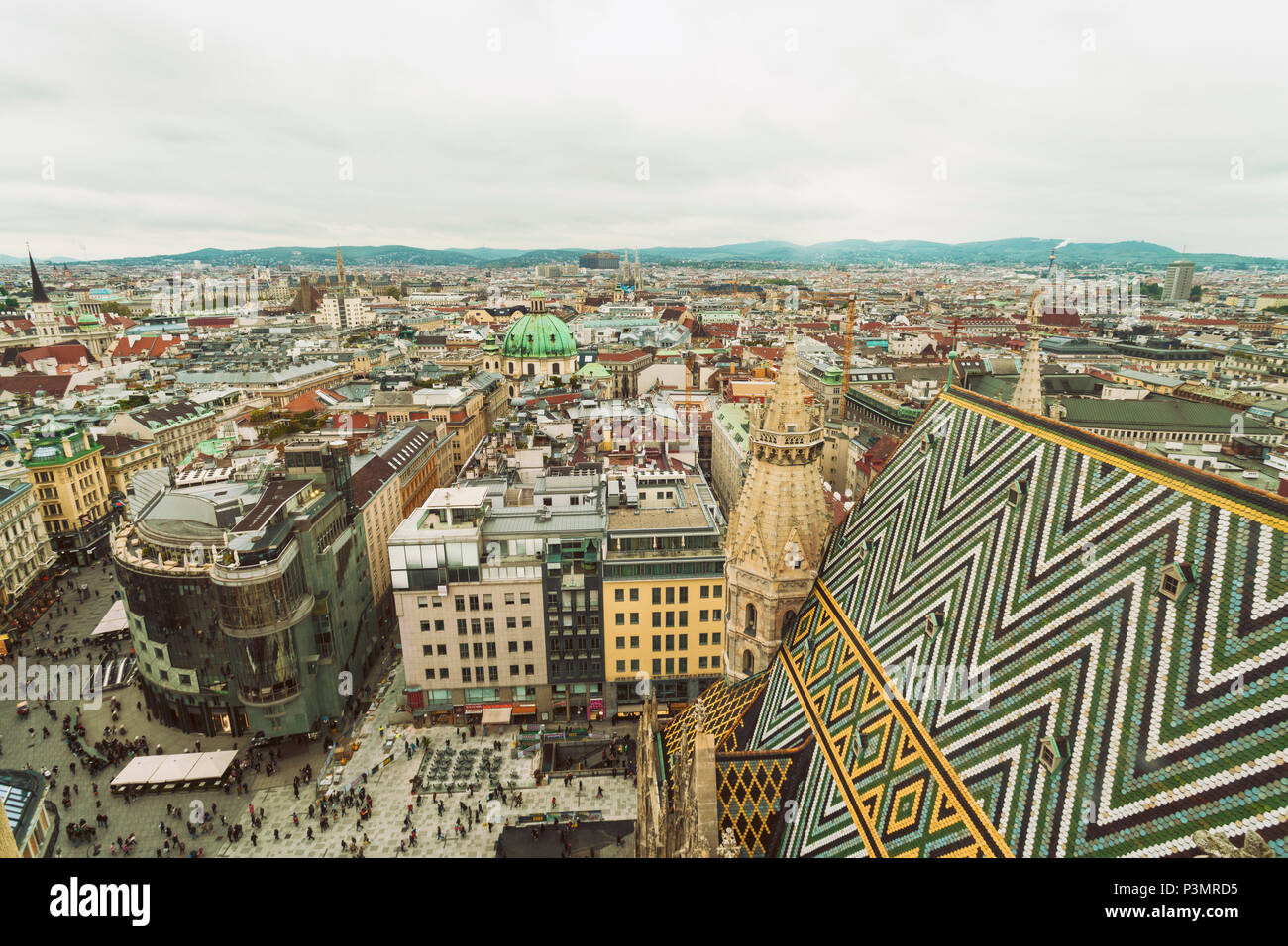 Vue aérienne de Vienne, Autriche Banque D'Images