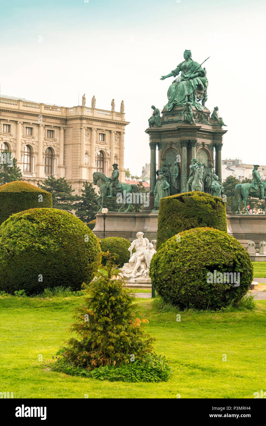Maria-Theresien-Platz, Vienne, Autriche Banque D'Images