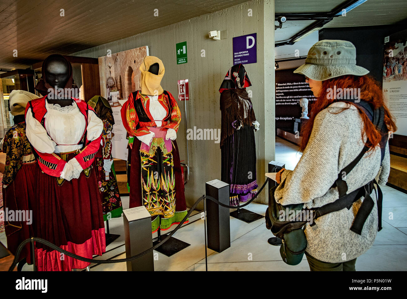 Italie Sardaigne Cagliari musée archéologique national costumes sardes Banque D'Images