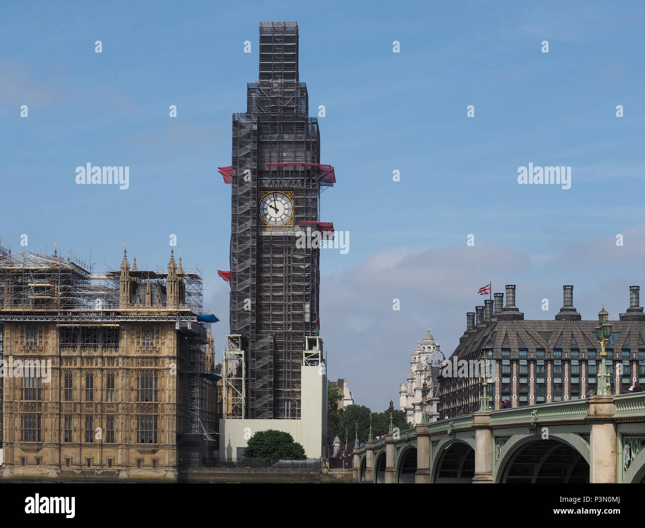 Travaux de conservation sur les Maisons du Parlement aka Westminster Palace à Londres, Royaume-Uni Banque D'Images