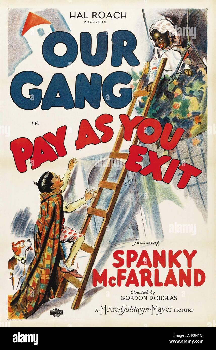 Titre original : PAYER À LA SORTIE. Titre en anglais : PAYER À LA SORTIE. Directeur de film : GORDON DOUGLAS. Année : 1936. Credit : HAL ROACH / Album Banque D'Images