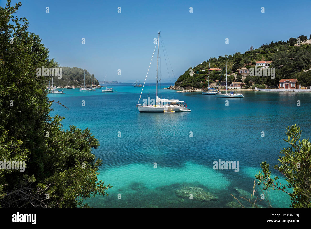 Lakka Bay, Paxos. Banque D'Images