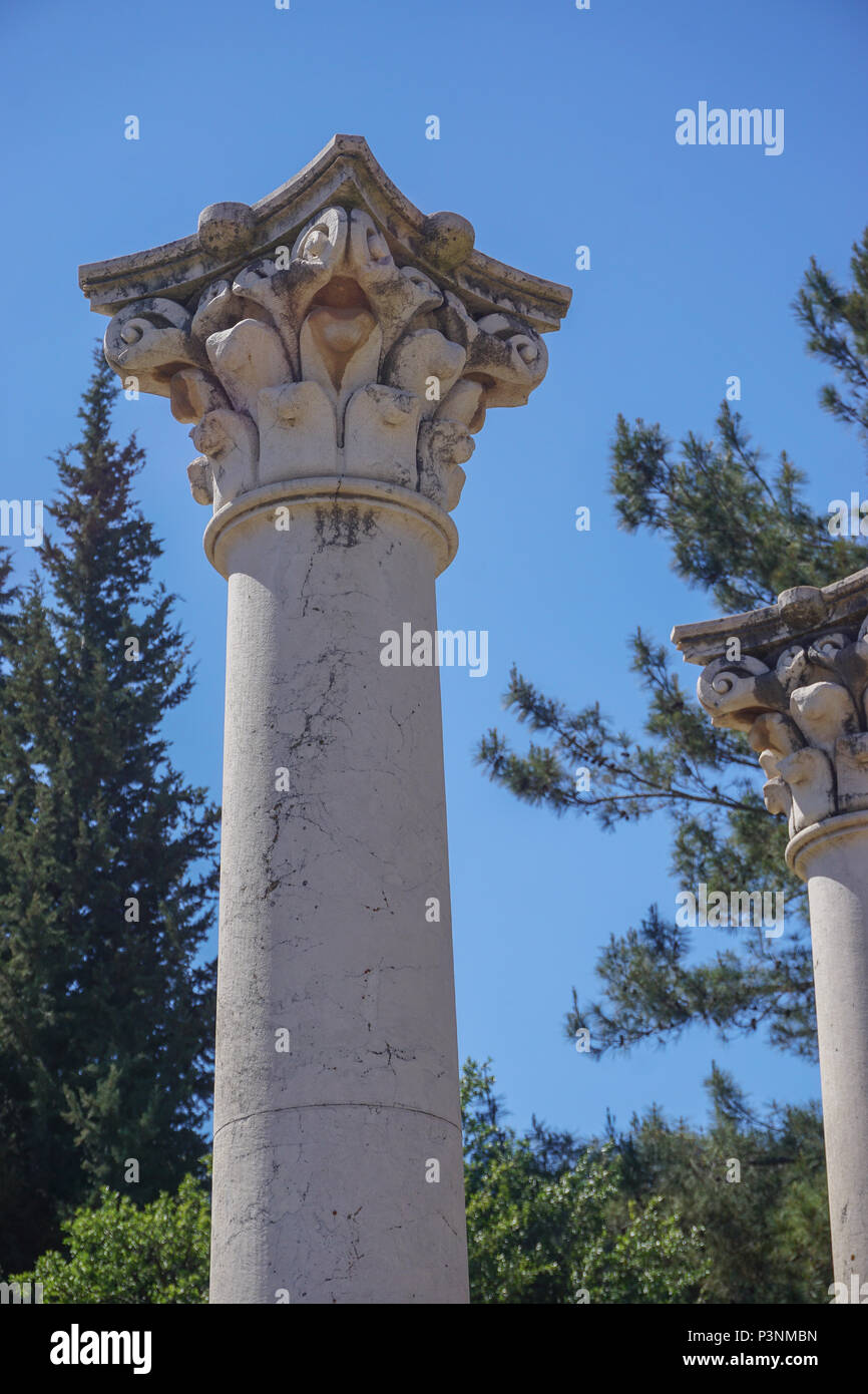 Kos, Grèce : le temple d'Apollon à Corinthe l'Asklepion sur l'île égéenne de Kos. Banque D'Images