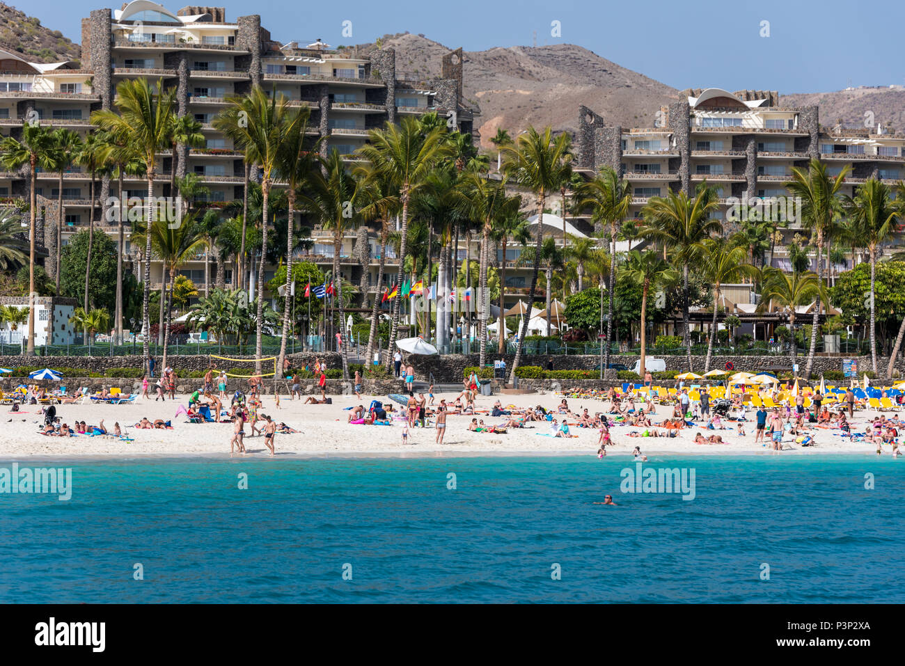 Plage Anfi - île de Gran Canaria, Espagne Banque D'Images