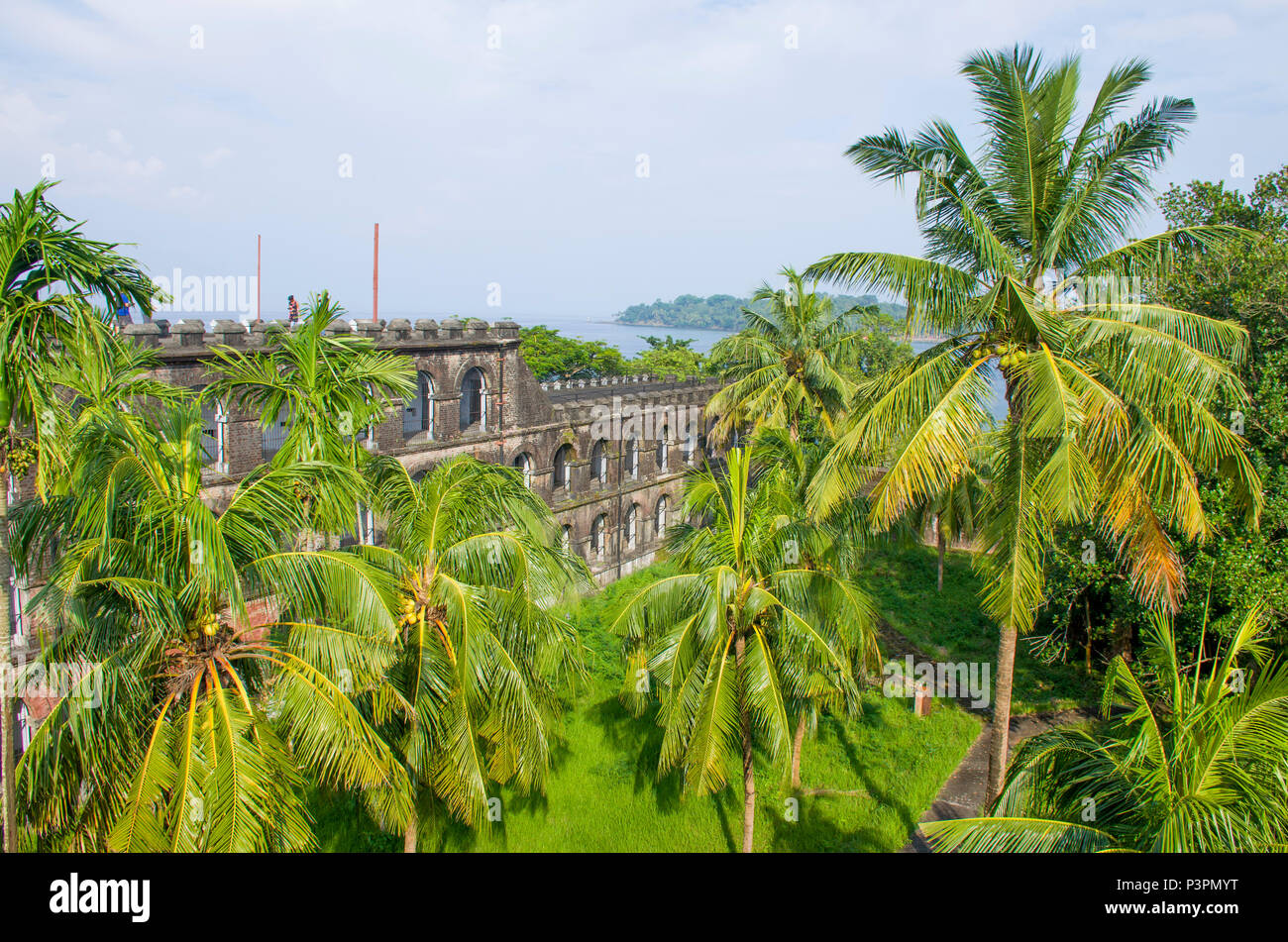 Le musée de l'ancienne prison à Port Blair, Inde Banque D'Images