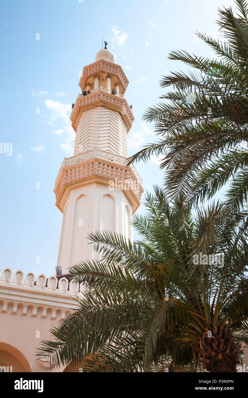 Minaret de Sharif Hussein Bin Ali à Aqaba city, Royaume hachémite de Jordanie Banque D'Images