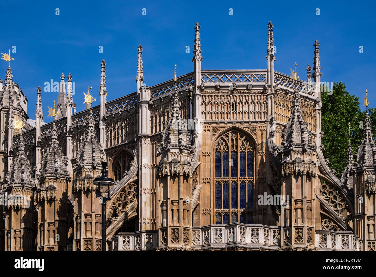 Vue extérieure de la chapelle d'Henry VII, l'abbaye de Westminster, Londres, Angleterre, Royaume-Uni Banque D'Images