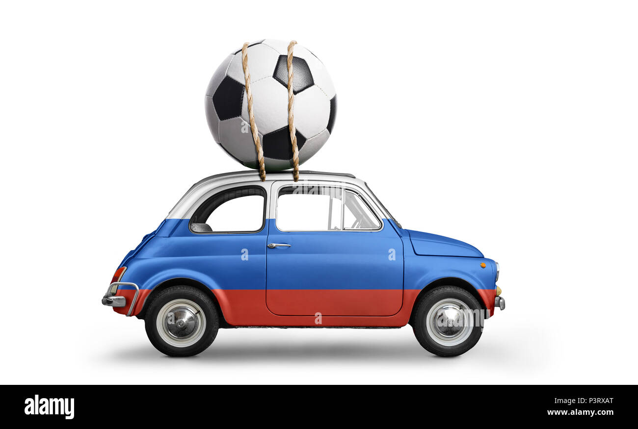 La Russie voiture football Banque D'Images